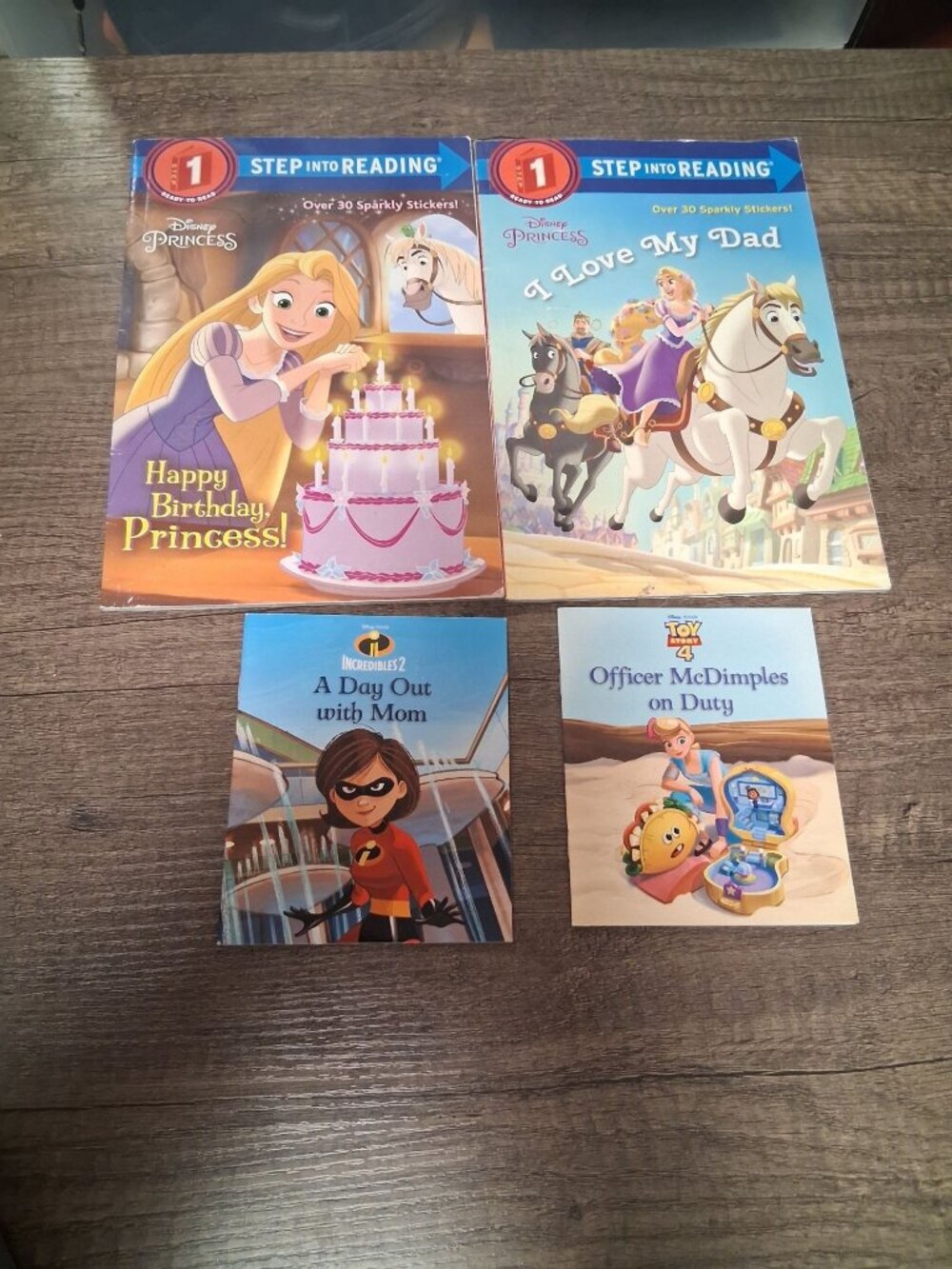 Disney Early Reader Bundle Rapunzel Pixar Incredibles Toy Story